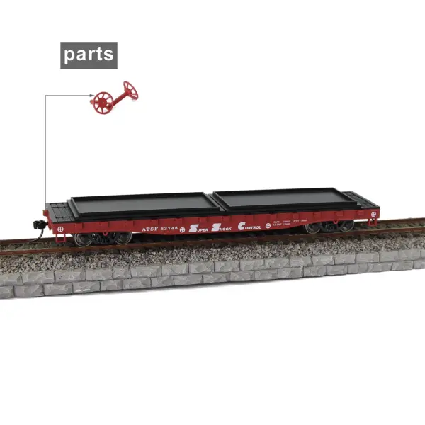 Evemodel HO Scale 52ft Flat Car C8741 - Image 7