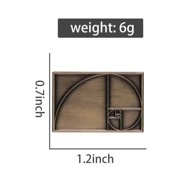 Square Fibonacci Enamel Pins Brooches for Jewelry Enthusiasts - Image 5