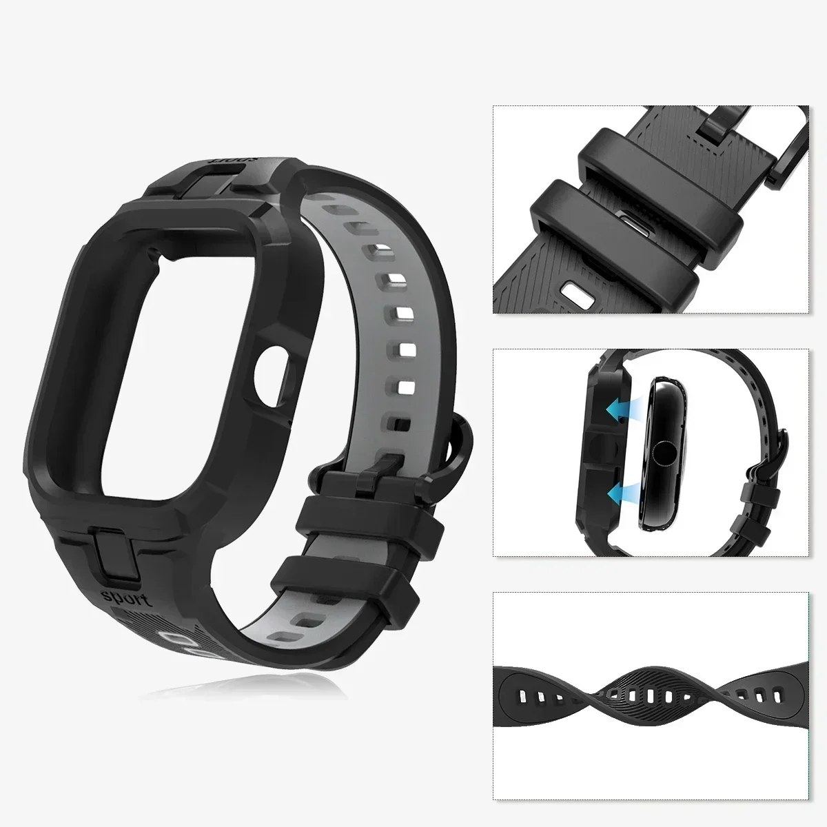 Sport Silicone Band for Xiaomi Redmi Watch 3/4 4 Sport Silicone Band for Xiaomi Redmi Watch 3/4 - Image 4