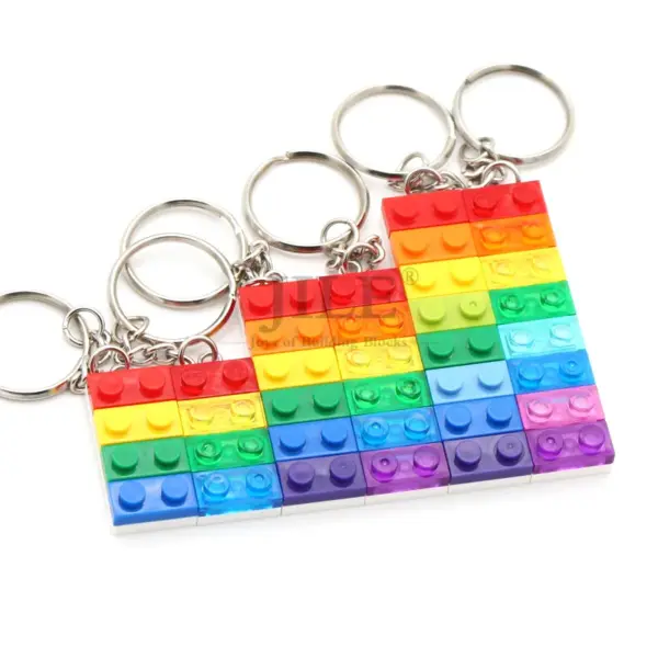 Rainbow Colors DIY Keychain Building Blocks Kit - Image 6
