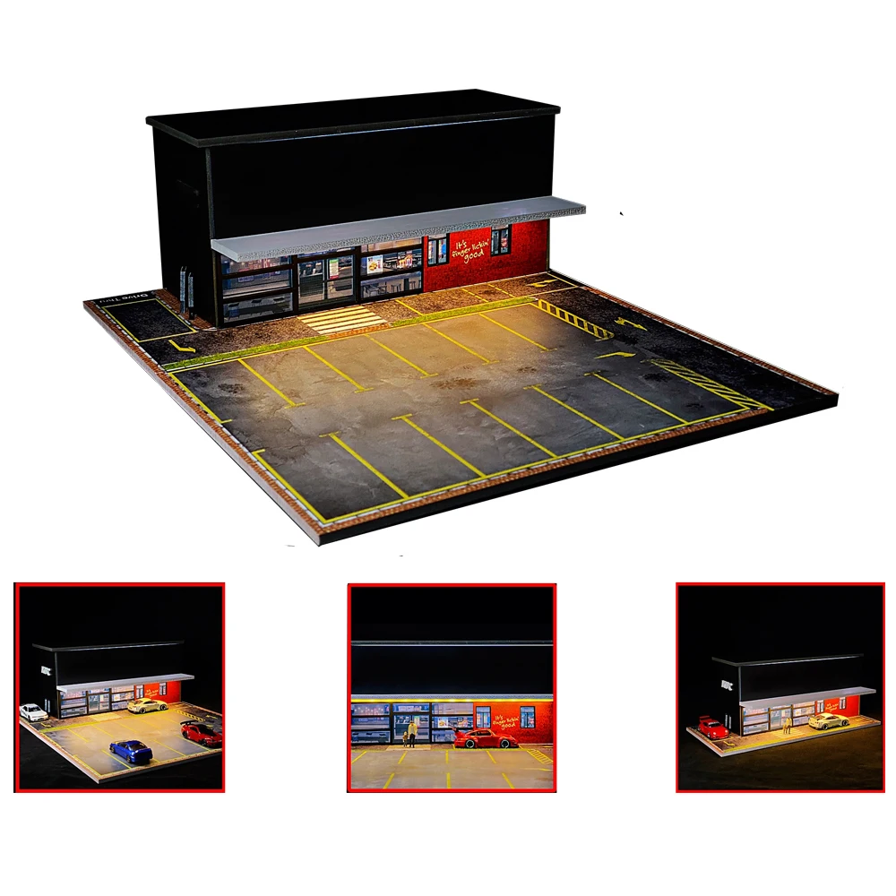 1:64 Scale LED Car Garage Diorama Model 16 1:64 Scale LED Car Garage Diorama Model - Image 16