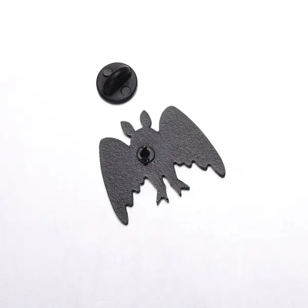 Gothic Bat Mothman Enamel Pin Brooch - Image 3