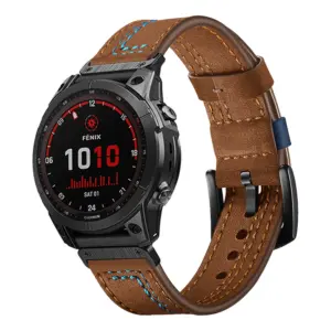 Leather QuickFit Watch Band for Garmin Fenix 13 S212f2fac780446ef89d954cd53ae9351M