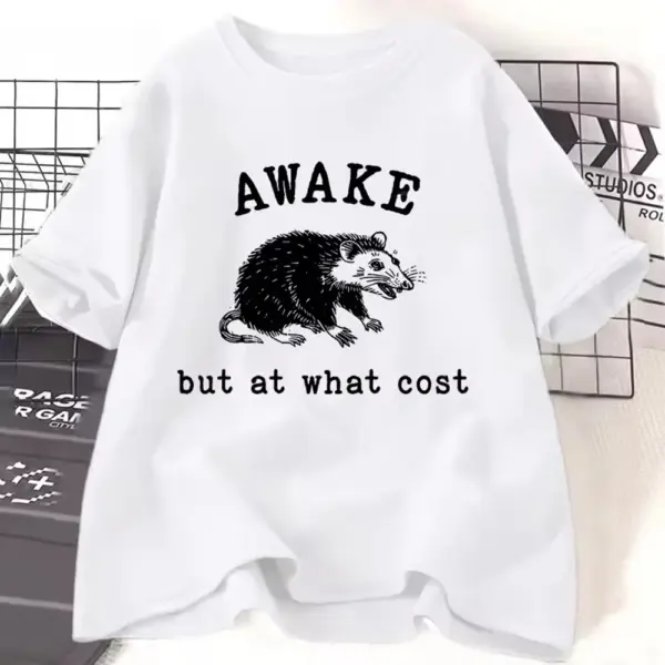 Awake But At What Cost Women's Retro Tee - Image 2