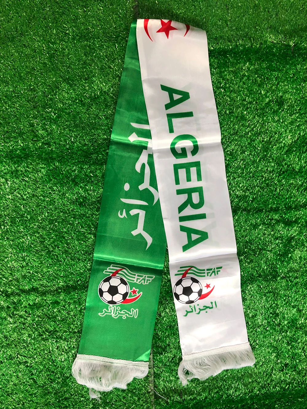 Algeria Football Scarf 14x130cm Satin Banner 2 Algeria Football Scarf 14x130cm Satin Banner - Image 2