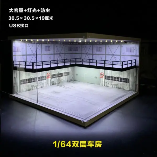 1/64 Scale Car Garage Diorama Model with LED - Image 5