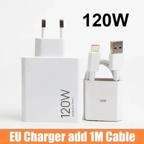 Original Xiaomi 120W Turbo Fast Charger EU Hypercharge GAN Adapter - Image 7