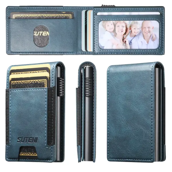 SUTENI Faux Leather Wallet with Card Eject Feature - Image 8
