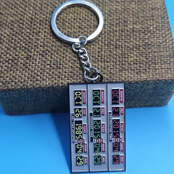 Back To The Future Enamel Keychain - Image 4