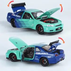 Diecast 1:24 GTR Skyline Floral Edition Model 9 S2305f273679e4c748857b5f86257cf6bK