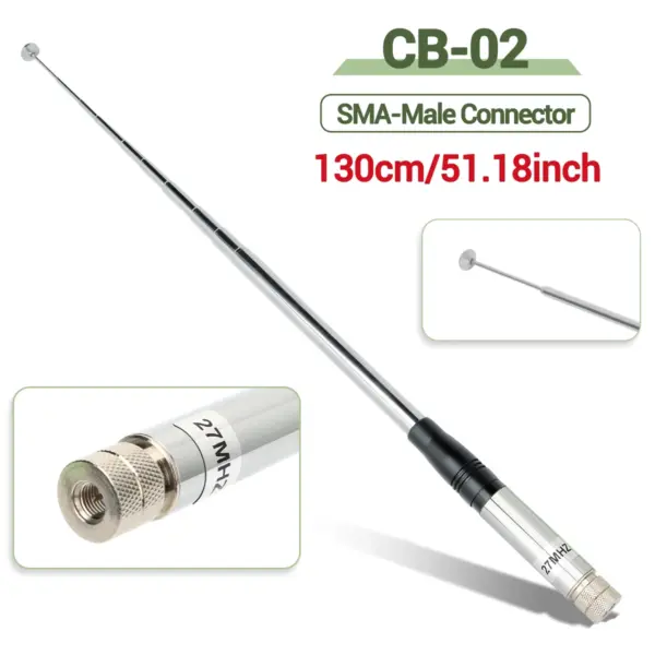 ABBREE 27MHz Telescopic CB Antenna for Handheld Radios - Image 8