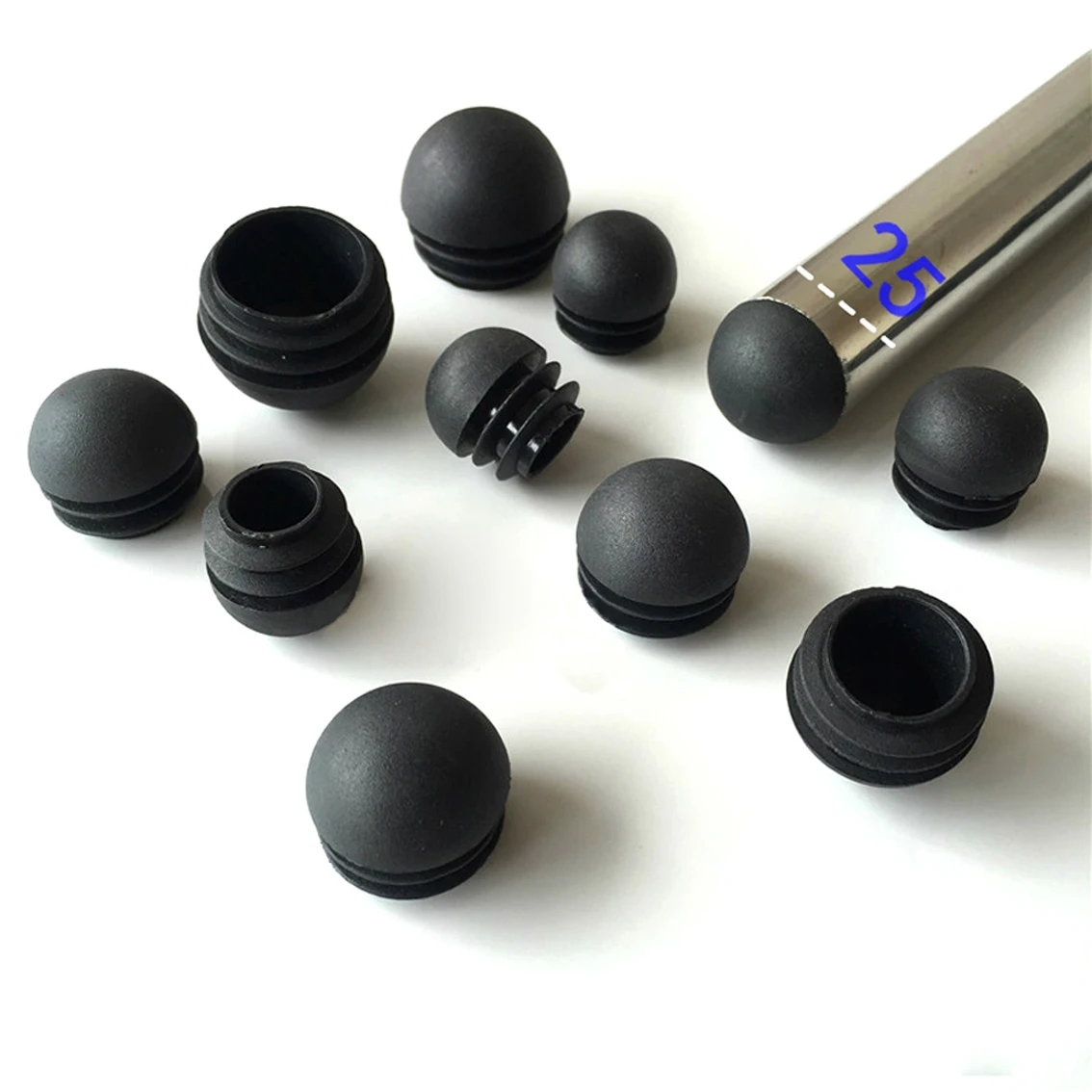 Black Hemispherical Plastic Cap Set 16-32mm 3 Black Hemispherical Plastic Cap Set 16-32mm - Image 3