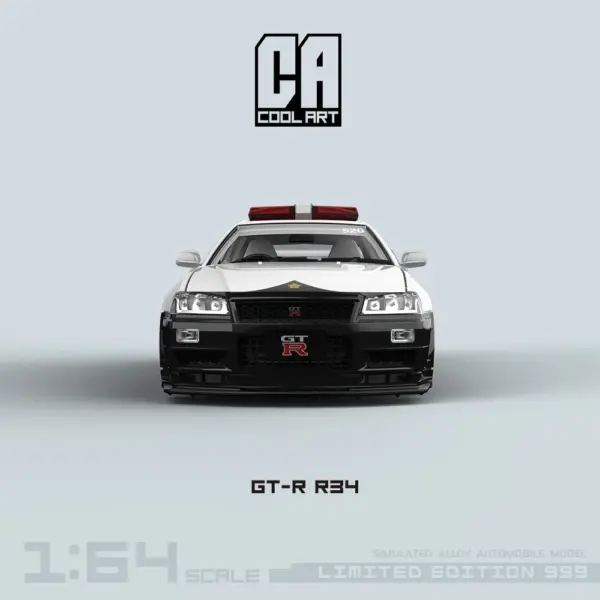 TIME MICRO 1:64 GT-R R34 Police Diecast Model - Image 2
