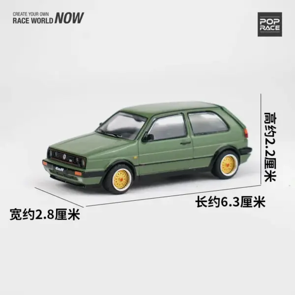 POPRACE TINY 1:64 VW Golf GTI Mk2 Diecast Model - Image 6