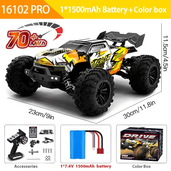 16102PRO Brushless 4WD RC Car 70KM/H - Image 8