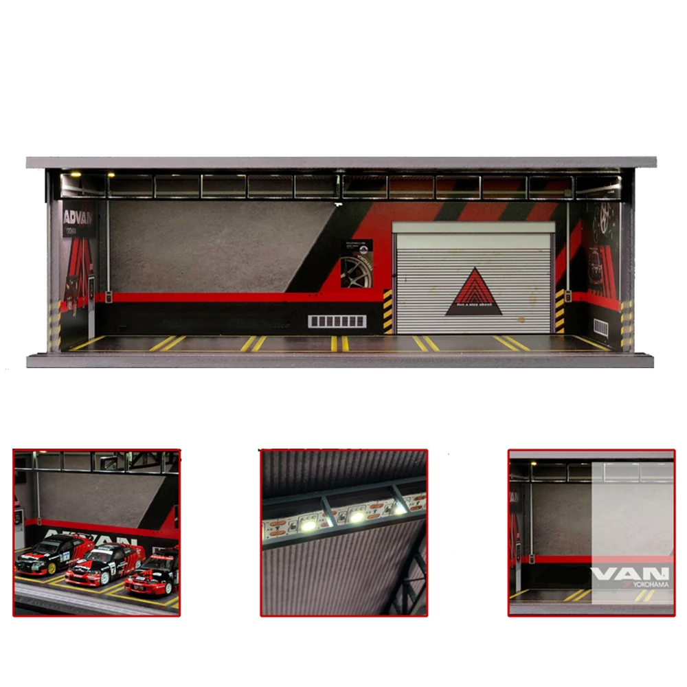 1:64 Scale LED Car Garage Diorama Model 8 1:64 Scale LED Car Garage Diorama Model - Image 8