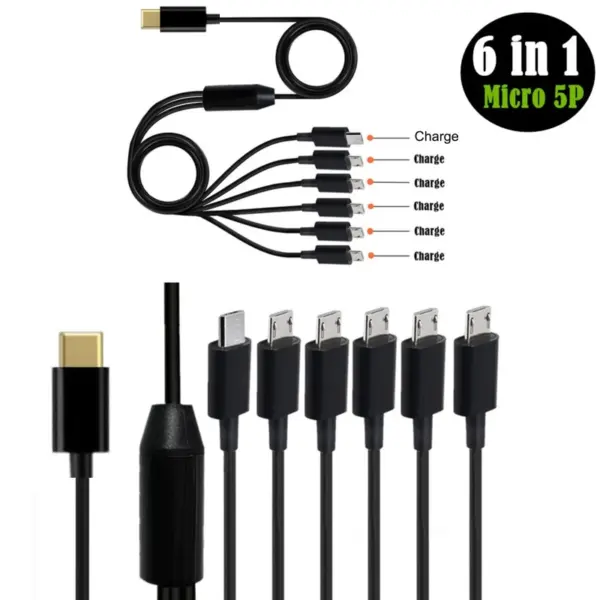 6-in-1 USB Type-C Splitter Charging Cable - Image 7