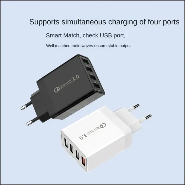 Fast 4-Port USB Charger Quick Charge 3.0 - Image 5