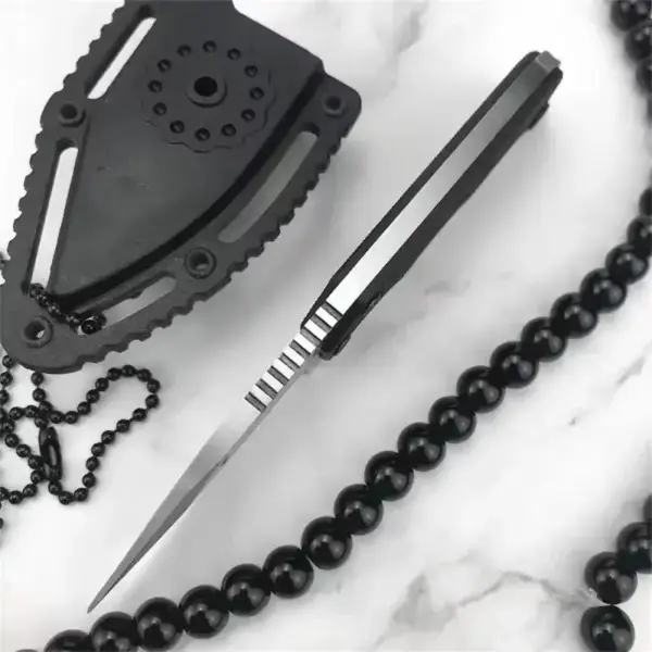 Mini Fixed Blade Knife Keychain G10 Handle - Image 5