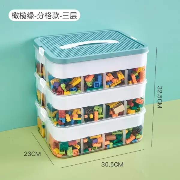 2 Layers Adjustable Building Block Storage Box - Image 9