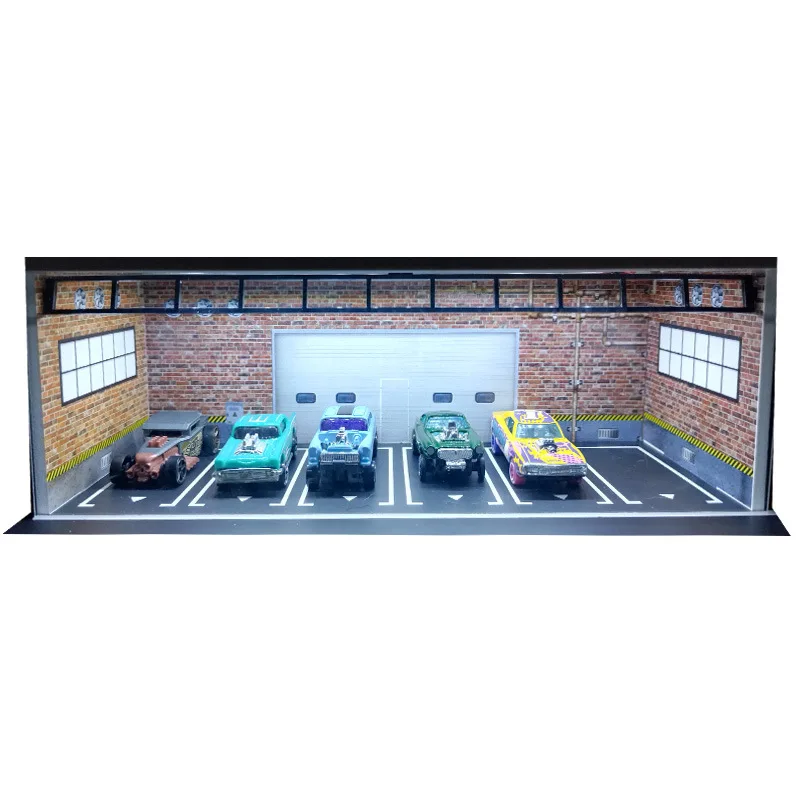 1/64 Scale LED Double-Deck Car Garage Diorama 4 1/64 Scale LED Double-Deck Car Garage Diorama - Image 4
