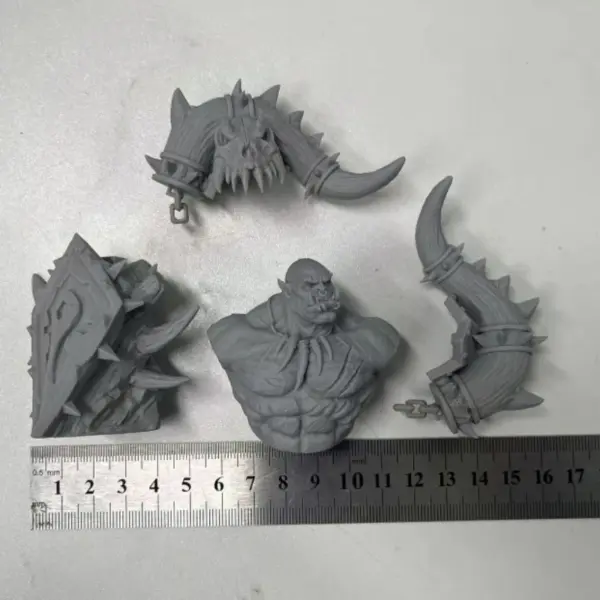 1/10 Scale Resin Orc Bust Kit Unassembled Model - Image 4