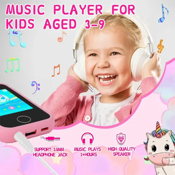 Kids Unicorn Smart Phone Toy with Camera and Games - Image 5