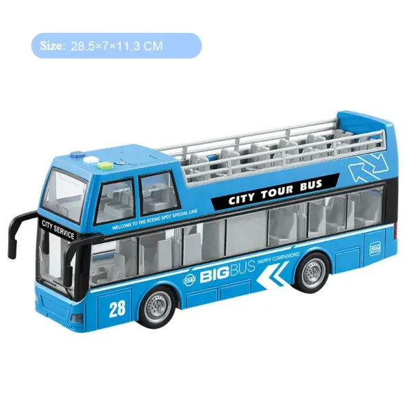 Large Inertia Double-Layer Sightseeing Bus Toy for Boys - Image 12