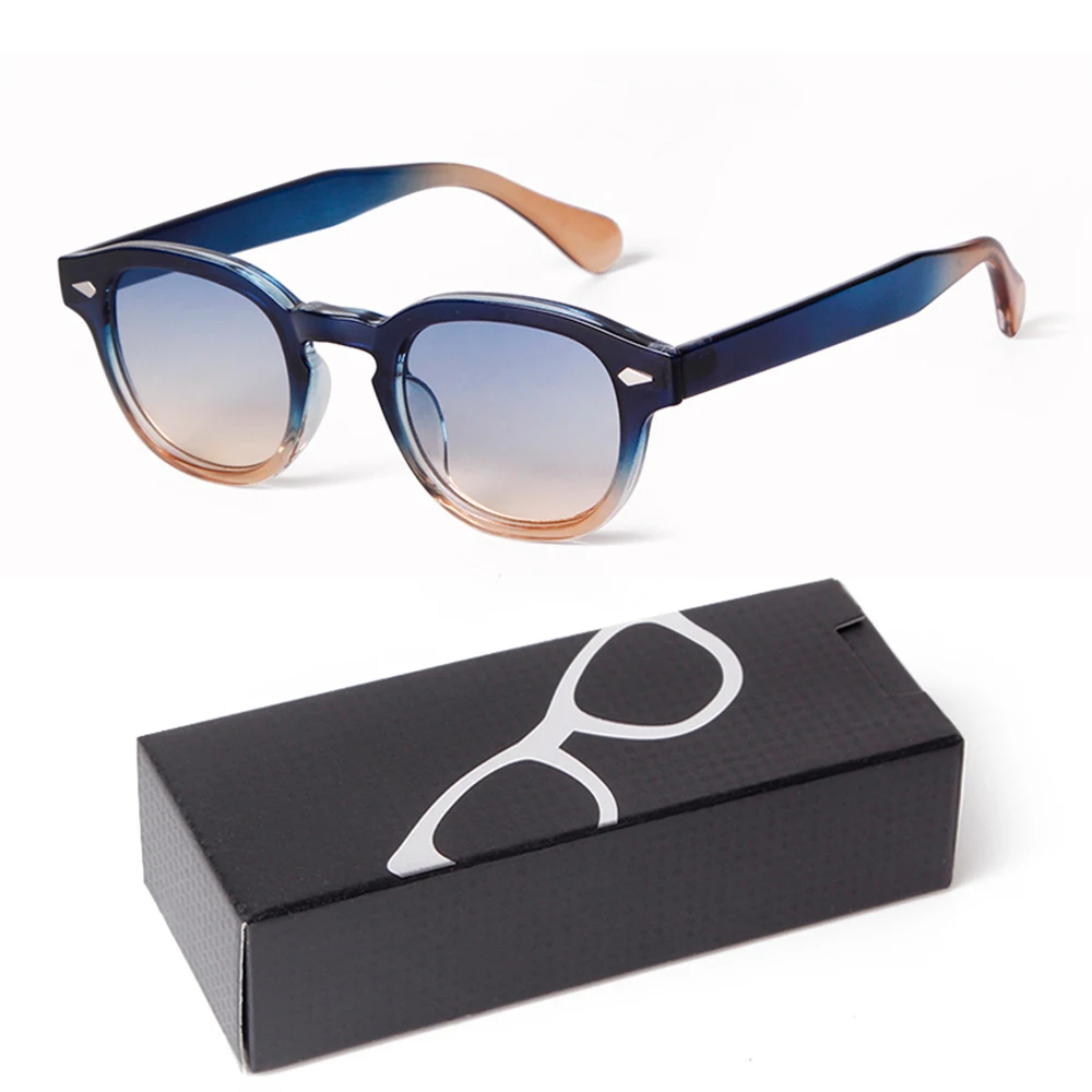 Gradient Blue Round Sunglasses for Adults S22728 30 Gradient Blue Round Sunglasses for Adults S22728 - Image 30