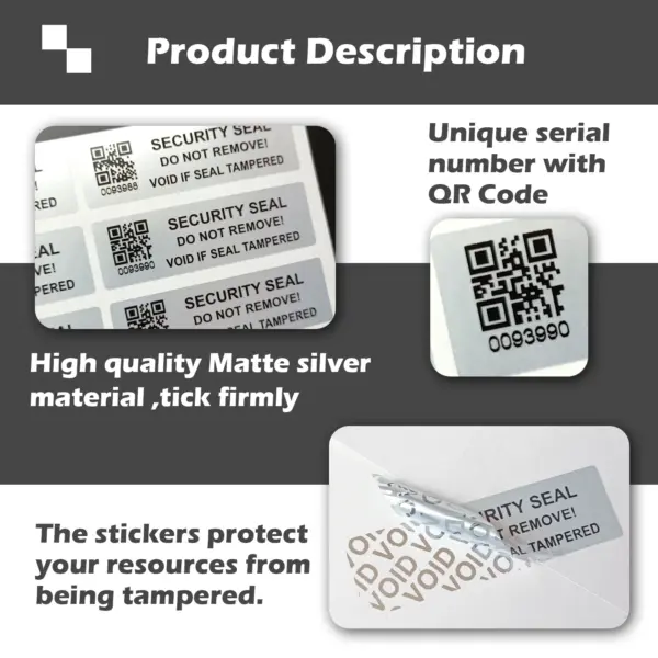 Tamper Proof QR Code Security Stickers 150 Pack - Image 3