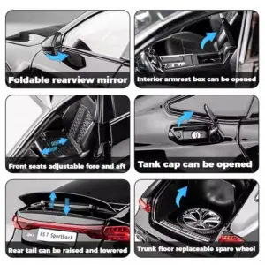 1:18 RS7 Sportback Black Warrior Diecast Model 18 S28804705ba194a4c8f2eff83d6dfc778B