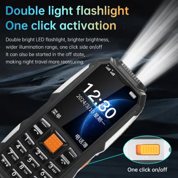 Durable Rugged 2G GSM Mobile Phone with Flashlight - Image 5