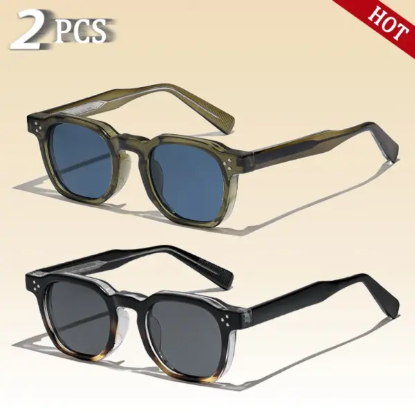 Retro Punk Square Men Sunglasses Model K39769 - Image 4