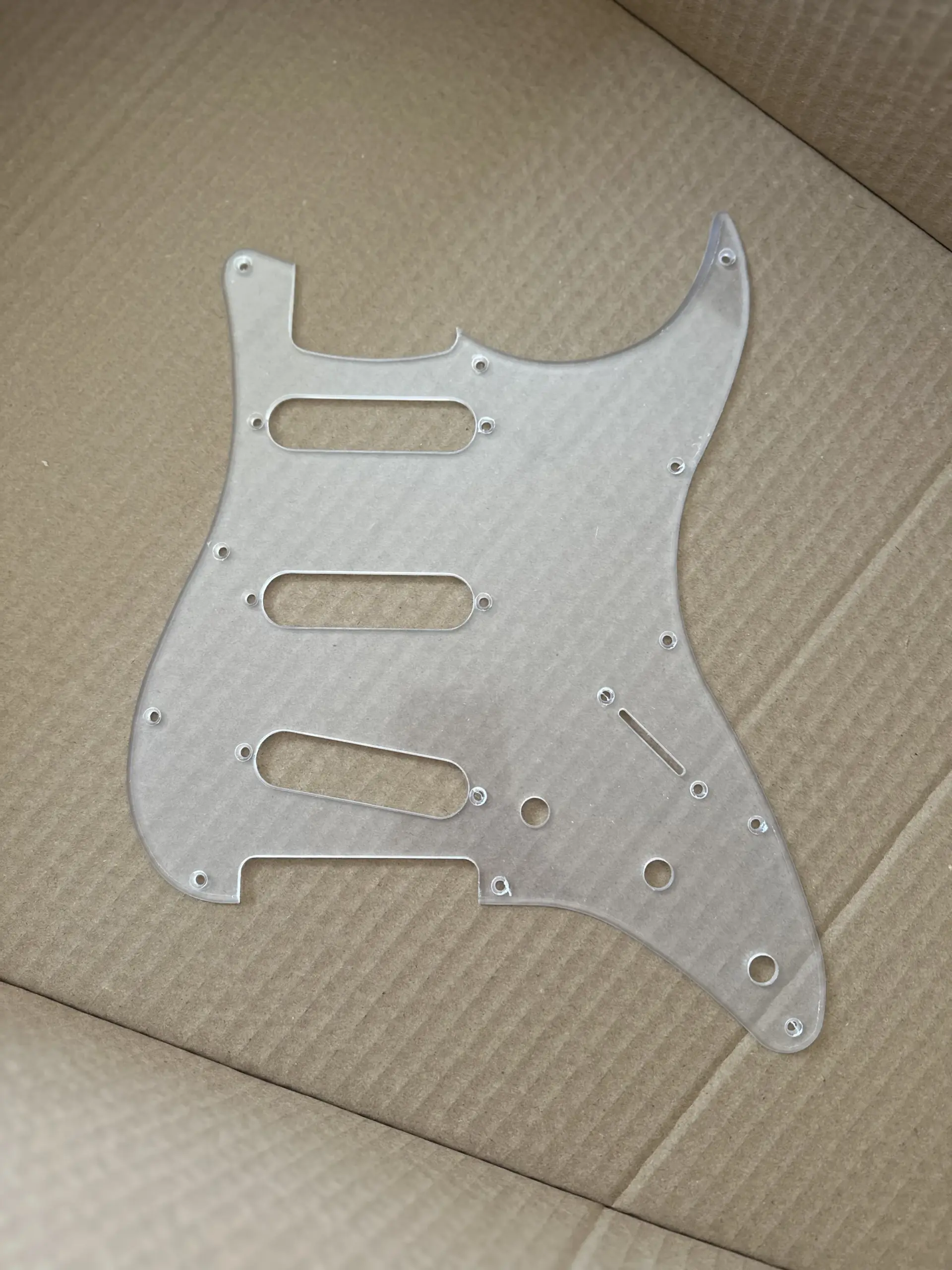 Transparent Electric Guitar Pickguard SSS 3 Ply 5 Transparent Electric Guitar Pickguard SSS 3 Ply - Image 5