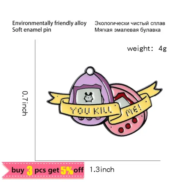YOU KILL ME Enamel Pins Custom Brooch Gift - Image 3