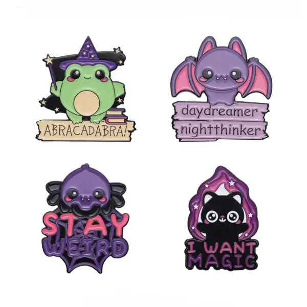Fun Bat Cat Enamel Pins Model 1 for Backpack and Clothing - Image 9