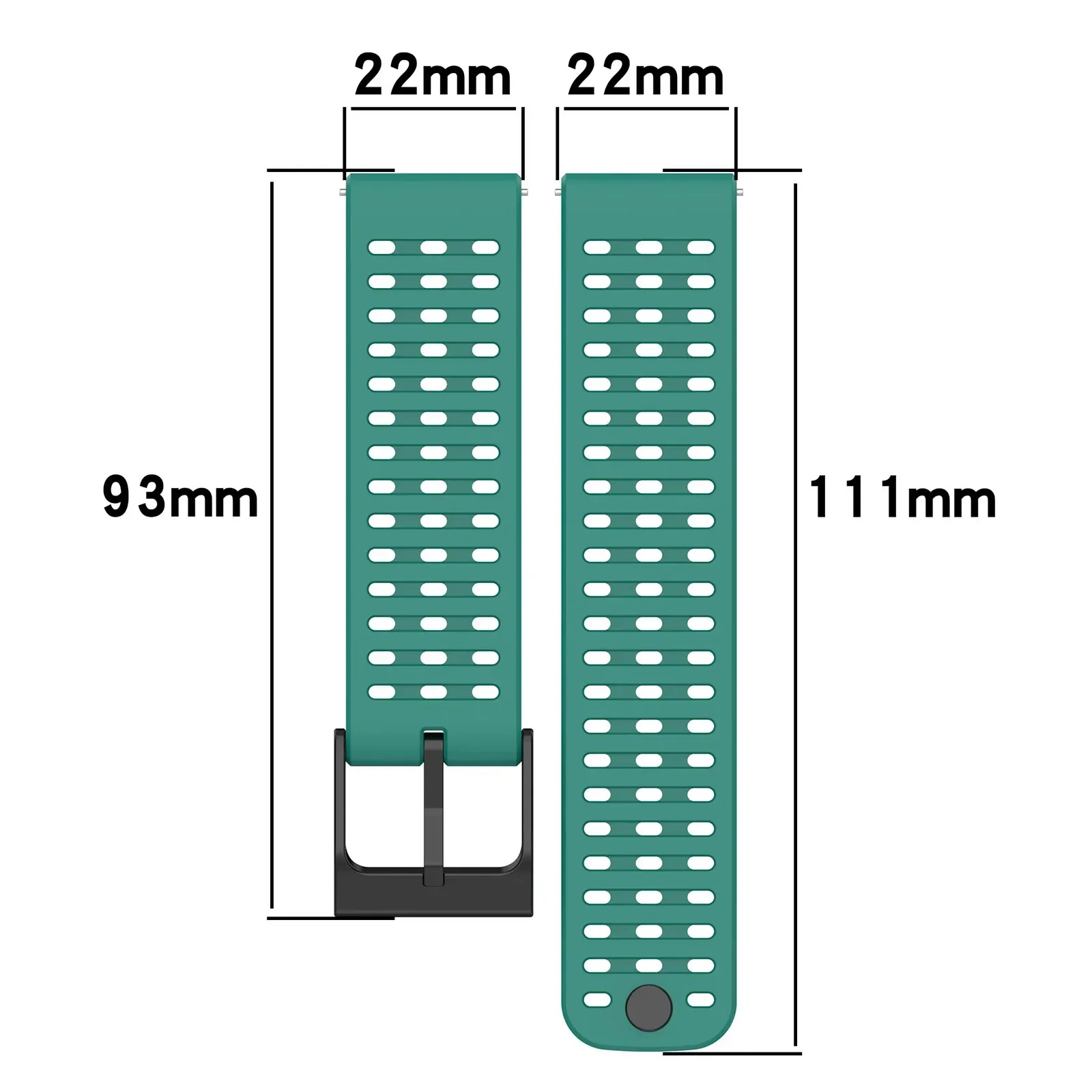 22mm Silicone Watchband for Suunto Models 2 22mm Silicone Watchband for Suunto Models - Image 2