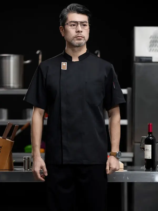 Red DiYi Chef Uniform with Breathable Mesh - Image 10