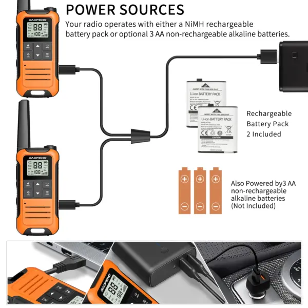 2PCS Baofeng F22 Portable Walkie Talkie Set - Image 6