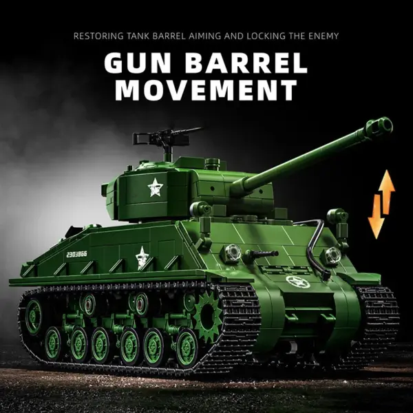 WW2 M4 Sherman Tank Building Blocks Set - Image 5
