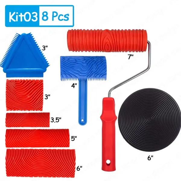 Rubber Wood Grain Texturing Tools Set for DIY Projects - Image 19