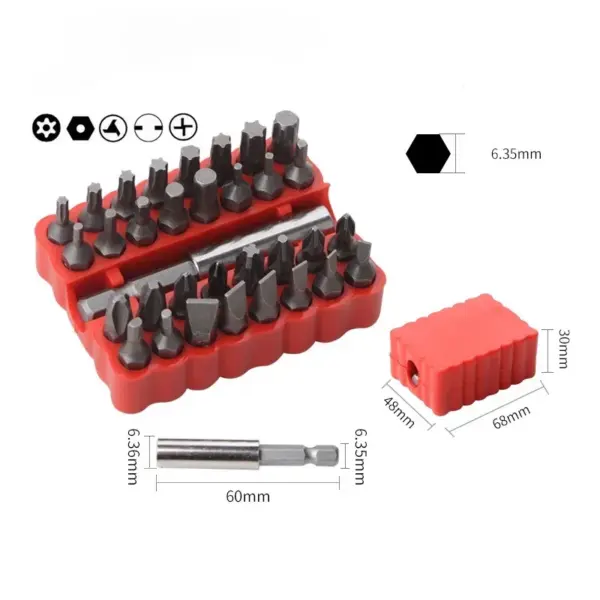 33pcs Magnetic Security Screwdriver Bit Set for Electronics - Image 2