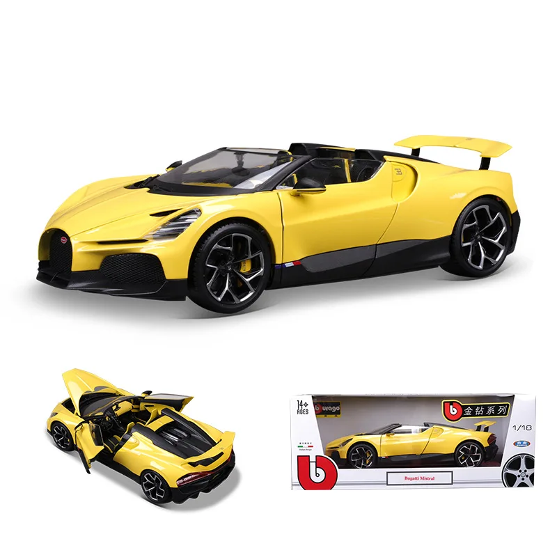 1:18 Bburago Bugatti W16 Mistral Model Car Sports Diecast Bugatti Mistral Cart Alloy Luxury Vehicle Toys Car Kids Gift 6 1:18 Bburago Bugatti W16 Mistral Model Car Sports Diecast Bugatti Mistral Cart Alloy Luxury Vehicle Toys Car Kids Gift - Image 6