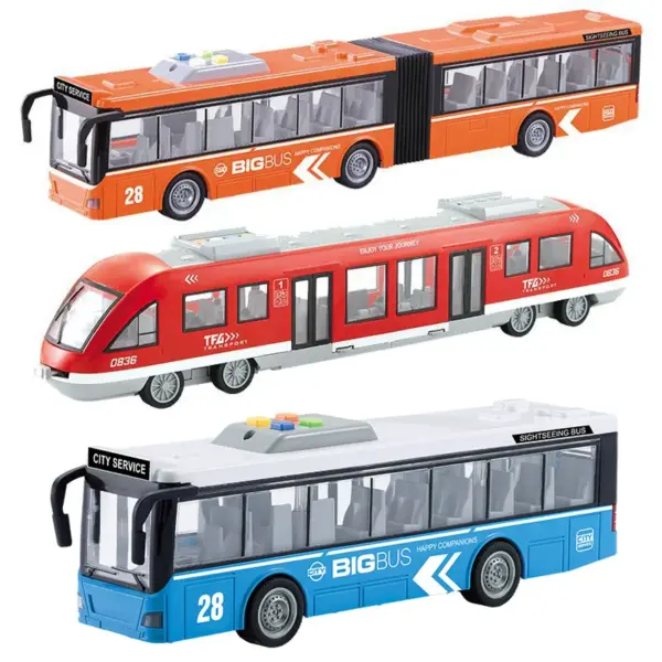 Large Inertia Double-Layer Sightseeing Bus Toy for Boys - Image 4