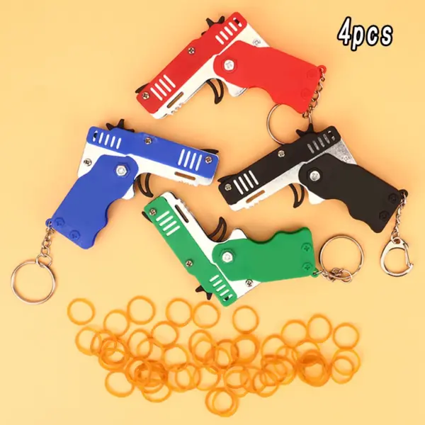 Mini Folding Launcher Toy with 60 Rubber Bands - Image 9