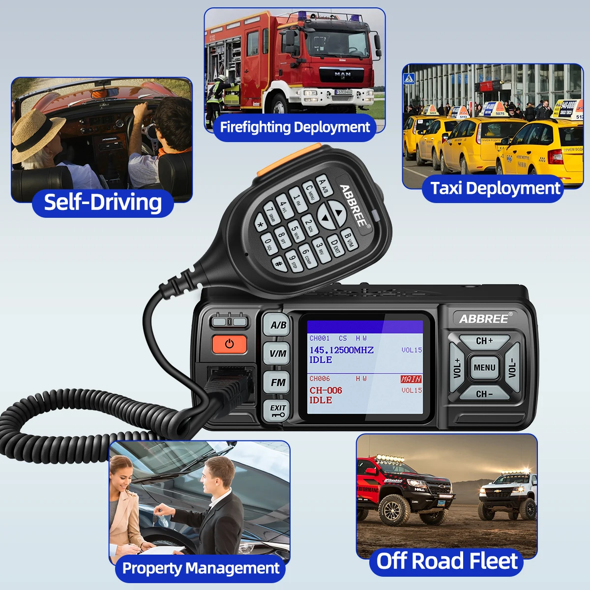 ABBREE AR-318 Dual Band Car Radio Transceiver 6 ABBREE AR-318 Dual Band Car Radio Transceiver - Image 6