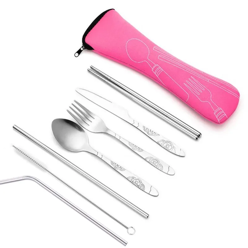 Stainless Steel Portable Tableware Set 7PCS 9 Stainless Steel Portable Tableware Set 7PCS - Image 9