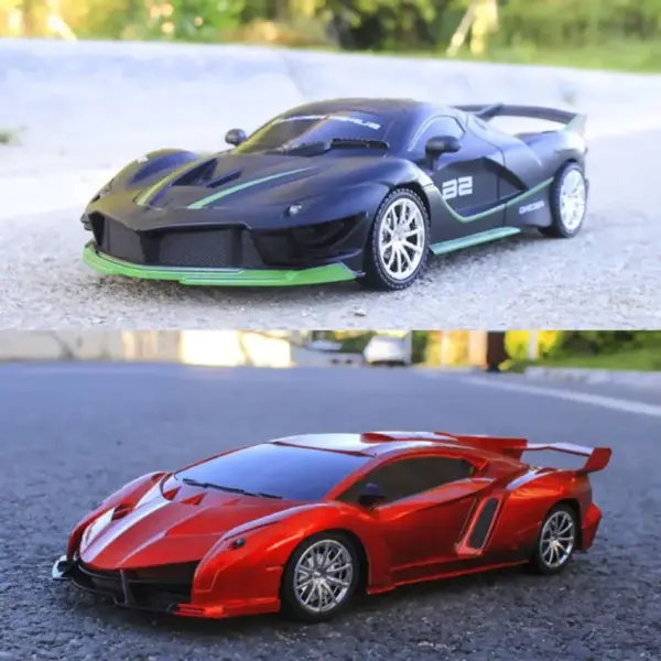 1/18 RC Car LED Light Remote Control Sports Car - Image 6