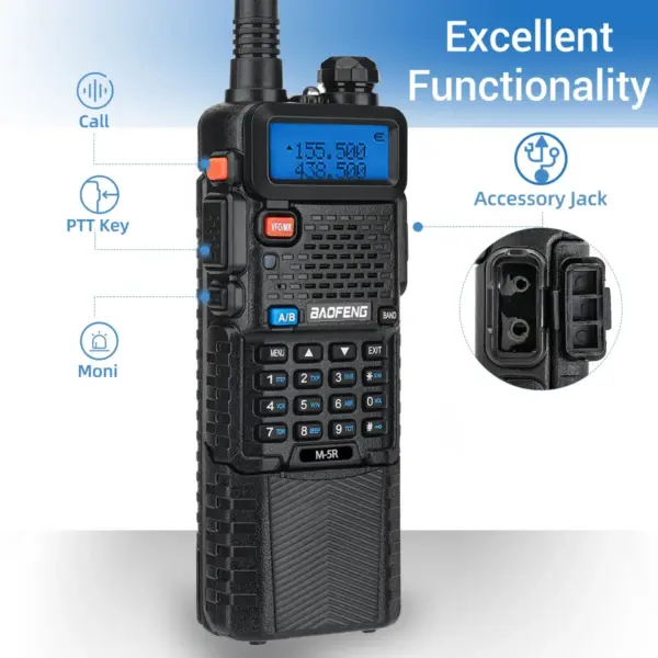 Baofeng M-5R Long-Range Walkie Talkie with 3800mAh Battery - Image 4
