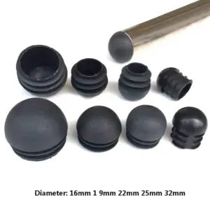 Black Hemispherical Plastic Cap Set 16-32mm 7 S3092480091944eac8d171bf507eaa5baa